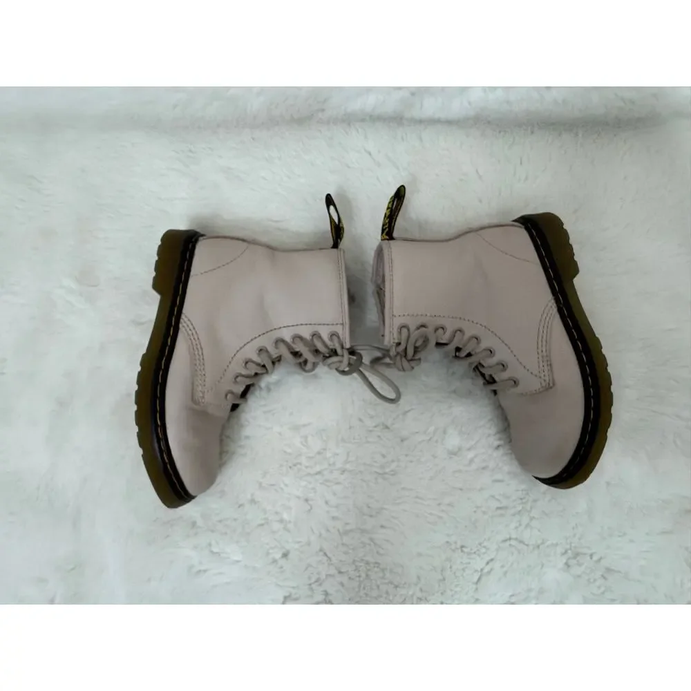 Dr. Martens 1460 Kids Size 11 Taupe Leather Combat Boots